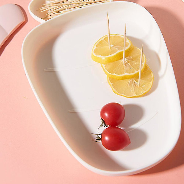 Bakker Snacks Tallerkener Sæt Skåle, 2 Pakker Tallerkener Serveringsfade Madbakke Kreative Serveringsbakker Kompatible Med White Strawberry