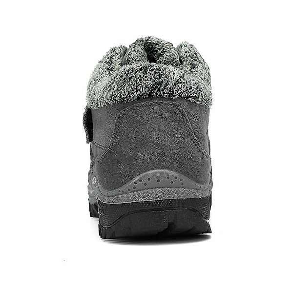 Dam snöstövlar vattentäta slip on pälsfodrade sneakers vinter varma skor 2K6137 GrayRed 40