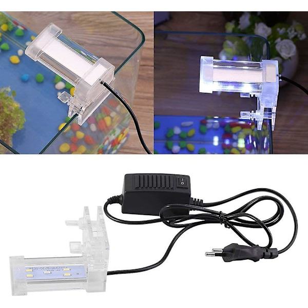 Justerbar Klemmelampe Akvarielys Fisketank Blød Arm Glaslamper Stik Led Lys Lampe Plantebelysning Med Klips Eu Stik