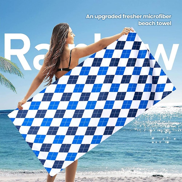 1 st ultrafin fiber dubbel frotté strandhandduk tryckt strandhandduk simning solskydd sjal style3