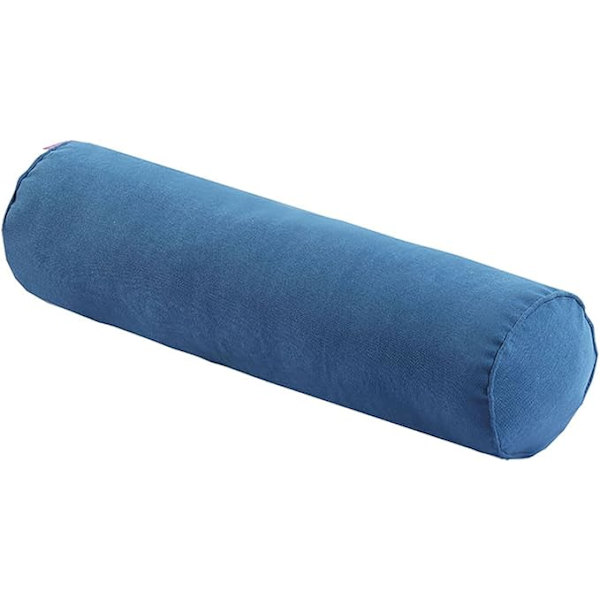 stödkudde, rund hals kuddar stöd för sömn, minnesskum nackkudde för säng, stöd kudde för säng, ben, rygg och yoga blå