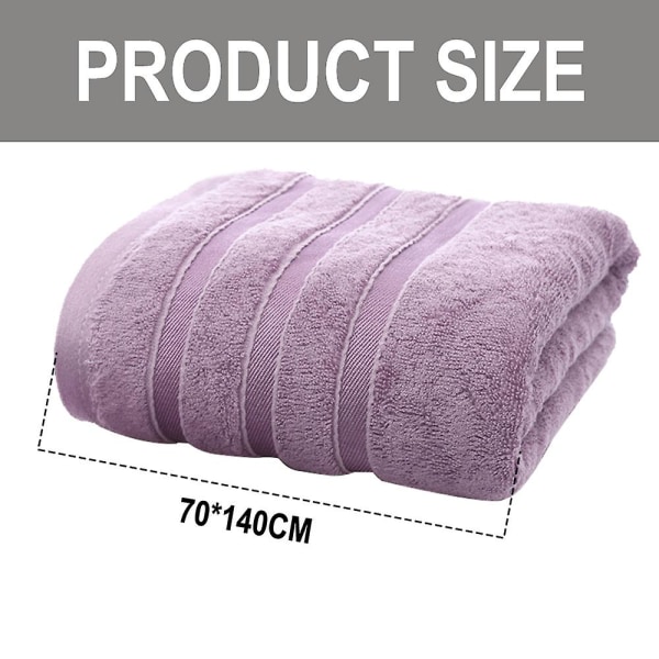 Bambu-kuituinen 2-osainen ylisuuri kylpypyyhe, erittäin pehmeät kylpypyyhkeet, erittäin imukykyinen, mukava Purple