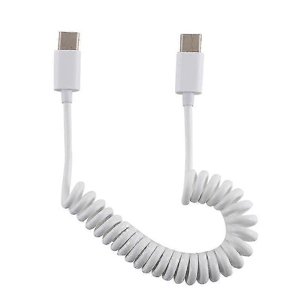 USB-C / Type-C till USB-C / Type-C Adapter Spiralkabel