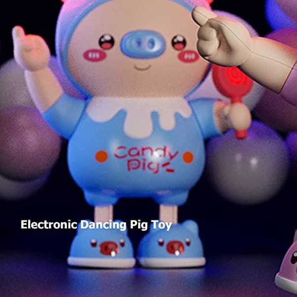 Ritoeasysports Walking Piglet Toys Interactive Walking Pinglet Toy for Toddler Pojkar och Flickor (blå) Pink