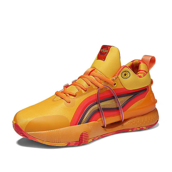 Basketbollskor för män, höga, andningsbara, halkfria, moderiktiga sneakers 3F8899 Orange EU 40