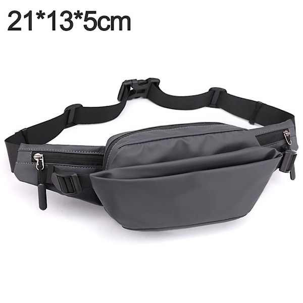 Crossbody Fanny Pack för män, stor vattentät midjeväska, trendig bröstbälte väska grey