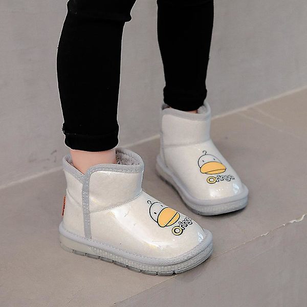 Flickor Snö Boots Vinter Varma Skor Vattentät Övre Fr2655 Gray EU 34