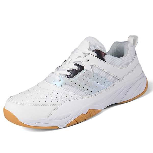 Herre Dame Letvægts Sneaker Mode Indendørs Baneksko Egnet Til Badminton 3Da1020 WhiteGray EU 41