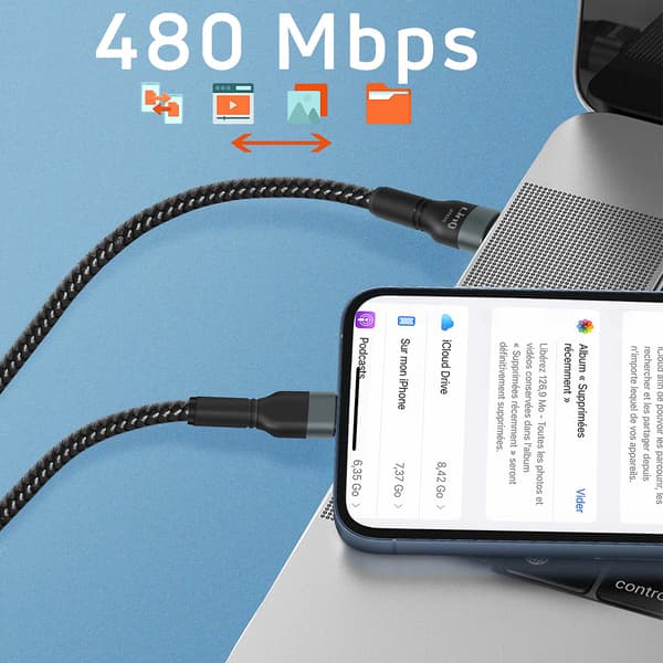 USB-C til Lightning Power Delivery 27W Kabel Hurtig Opladning 2m Længde LinQ