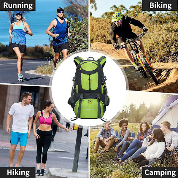 Bergsklättringsväska Vandringsväska Stor Utomhus Sport Ryggsäck green style2