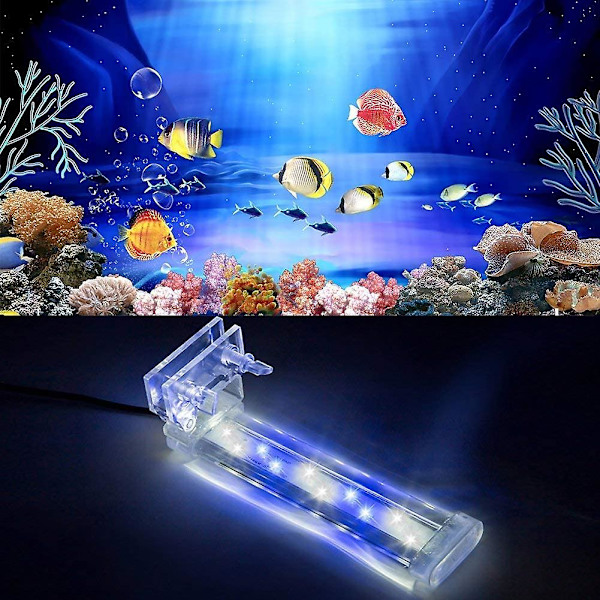 Justerbar Klemmelampe Akvarielys Fisketank Blød Arm Glaslamper Stik Led Lys Lampe Plantebelysning Med Klips Eu Stik