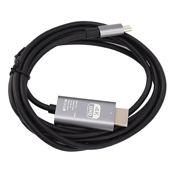 4K HDMI-kabel 30Hz typ C till HD-multimedia gränssnittskablar, UHD USB C till HD multimedia synk skärmkabel för mobiltelefon på 2 meter