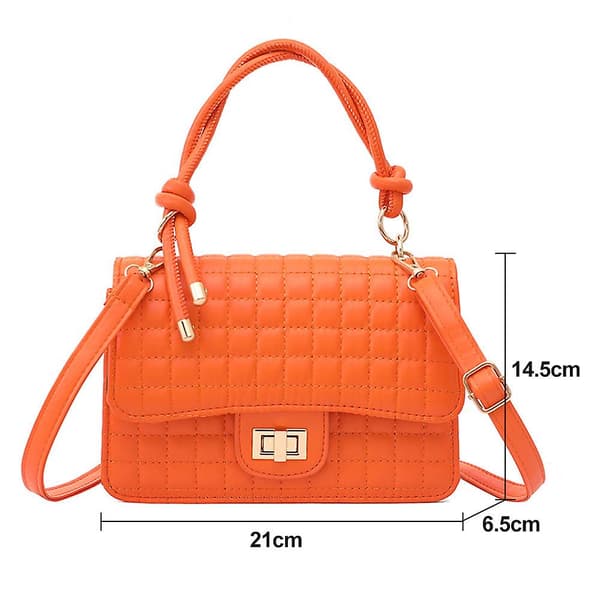 Kunstlæder tasker er retro og simple, velegnede til fester, dates og daglig pendling skuldertasker orangered