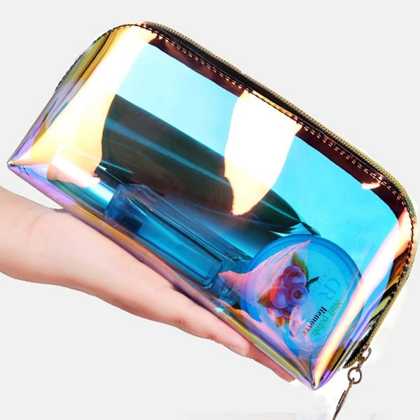 Holografisk sminkväska för damer och brudtärnor, vattentät, bärbar sminkväska och transparent necessär style2