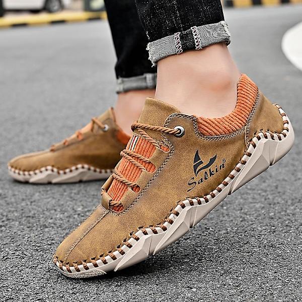 Herrhandsydda casual skor andningsbara mode sneakers 105 Yellow EU 40