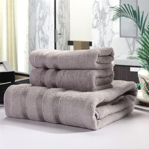 Bambusfiber 2-delt Oversized Badehåndklæde, Superbløde Badehåndklæder, Meget Absorberende, Komfort Dark gray