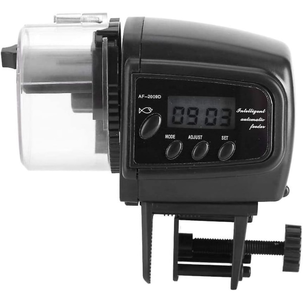 Fiskefôrautomat, automatisk elektronisk akvarium tank matdispenser digital LCD-skjerm