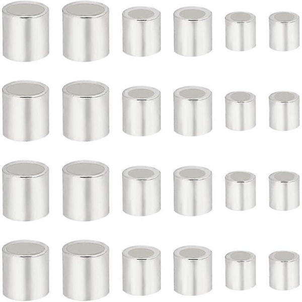 90 st. 925 Sterling Silver Crimp Pärlor Rör Spacer Pärlor