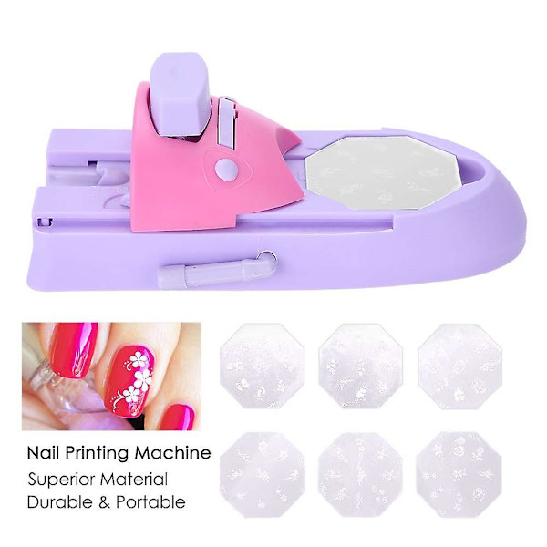 Nagelkonst mönster skrivare, Diy stämpel manikyr tryckmaskin skrivare verktyg set