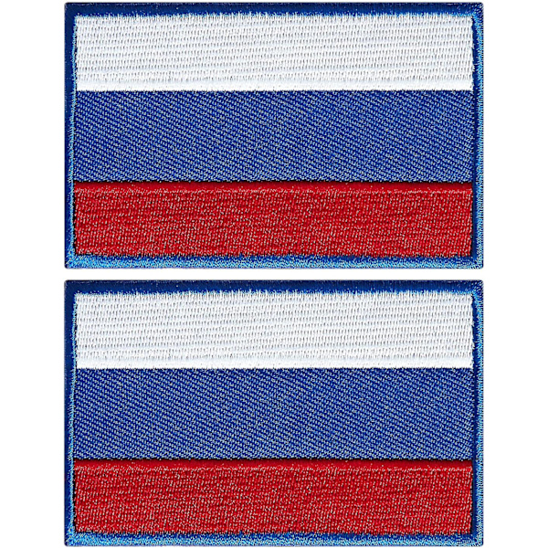 2-pak Rusland Flag Patches, Rusland Flag, Broderede Patches, Russiske Flag, Militær Taktisk Patch Til Tøj, Hatte, Rygsække, Pride Dekorationer