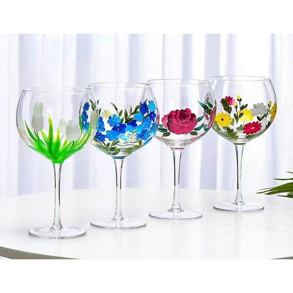 1 stk. Malt Vinglass Eksklusivt Glass Krystall Høyt Glass Husholdnings Ins Nisje Glass Vinglass A003