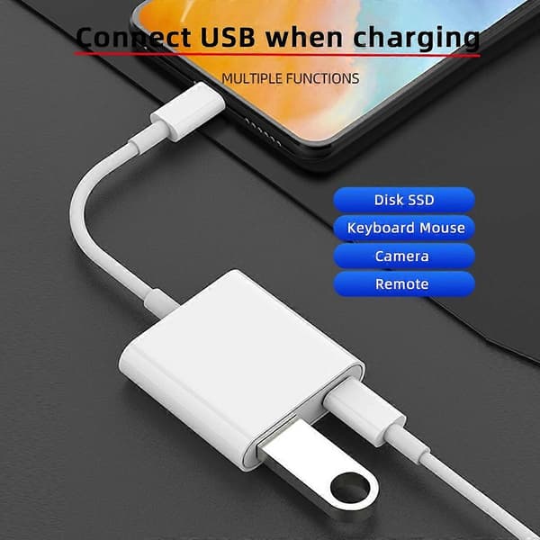 Type A UC-155-TC002 Type-C till Type-A USB3.0 Hona PD Strömladdningsadapter Kompatibel