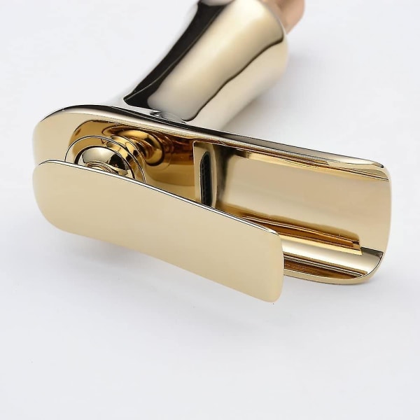 Blandare Kran Mässing Badrum Handfat Kran, Enstaks Handfat Kran Med Keramisk Patronpolerad Guld