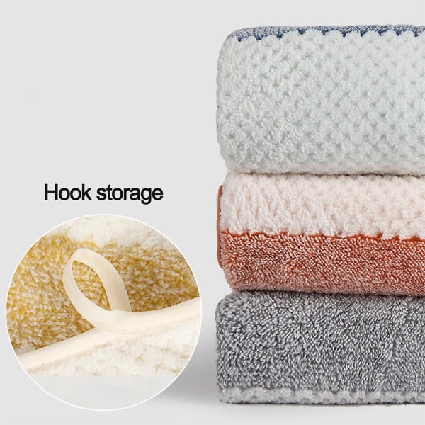 2 stk. Vaffelvevd Mikrofiber Håndkle - Luksuriøst Mykt, Hurtigtørkende Håndkle Badehåndkle, Blå blue