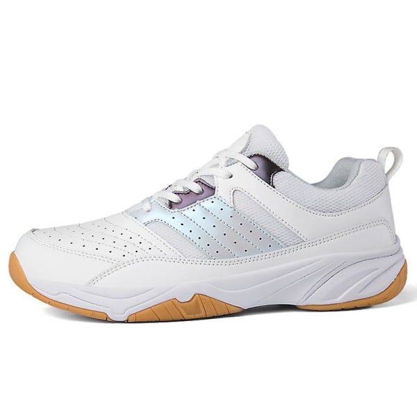 Herre Dame Letvægts Sneaker Mode Indendørs Baneksko Egnet Til Badminton 3Da1020 WhiteGray EU 39