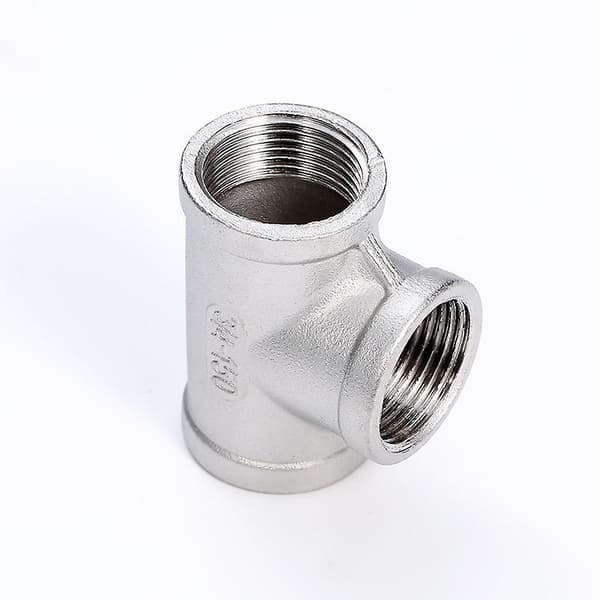 2 Stykker T-rørkoblinger i Rustfritt Stål, 3/4\" Bsp Hun Rørkoblinger