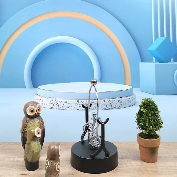 Stål Balanse Robot Leke Kinetisk Kunst Balanse Leke Balanse Dekompresjon Vitenskap Psykologi Hjemmekontor Ornament Skrivebord Ornament Leke
