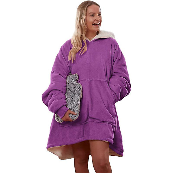 Hettepledd med Ultramyk Sherpafôr Varmt og Behagelig Pledd Purple