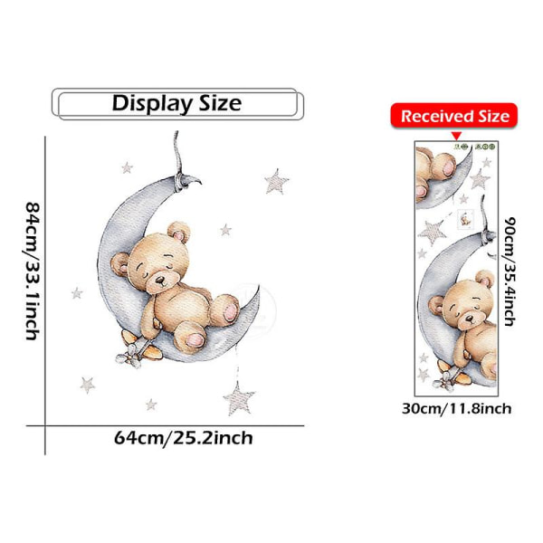 Teddy Bear Wall Stickers For Kids Baby Room (nallebjörn)
