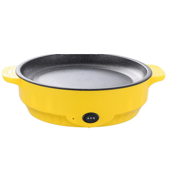 Elektriska bakplåtar för kök, hushållsbarbecue, nonstick, extra stor panna för inomhus- och utomhusgrillning Yellow