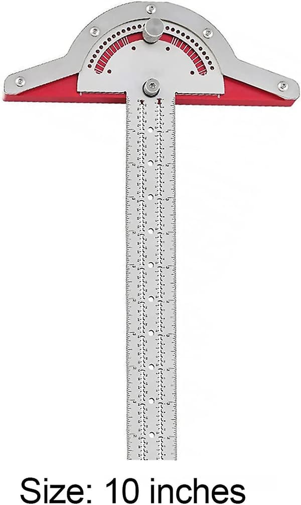Ultra Precision Marker Ruler Square T-scribe Mätverktyg (storlek: 10\")