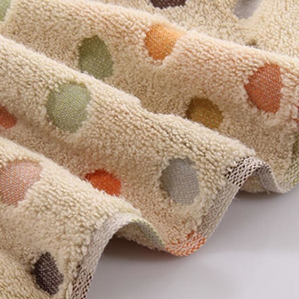 100% bomullshanddukar färgglada prickmönster mjuka absorberande handdukar 35*75cm set om 4 Brown