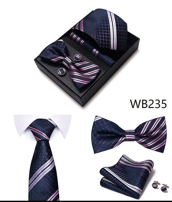 Herrar Slips Fluga Kostym Presentask 6-Delar Slips Rem Affärer Formell Bröllop Slips WB235