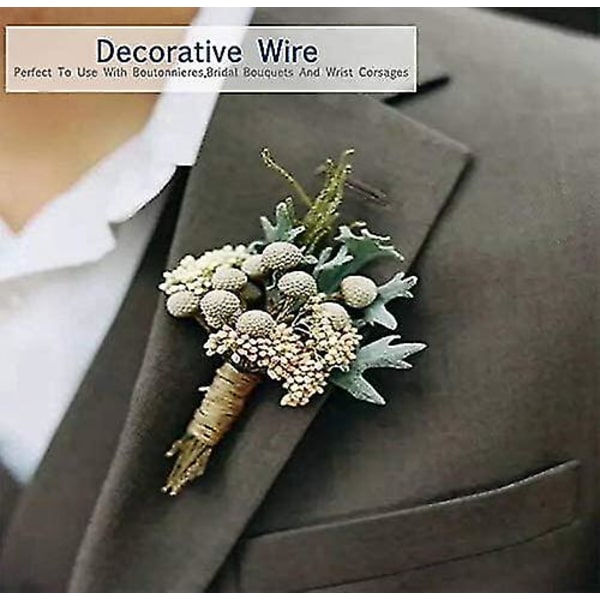 55 Yards Blomster Iron Bind Stem Wire 2mm Papirinnpakket Rattan Tau Rustikk Papirhyssing For Blomsterbuketter Diy Håndverk Gaveinnpakning Kurvfletting Vase Chri