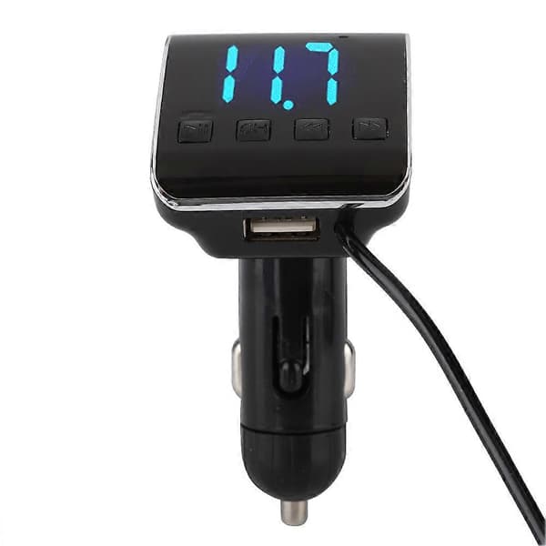 Q10 Bil MP3 Dekodning FM Bluetooth Mobiltelefon Oplader til iPhone/Android/iPad Black