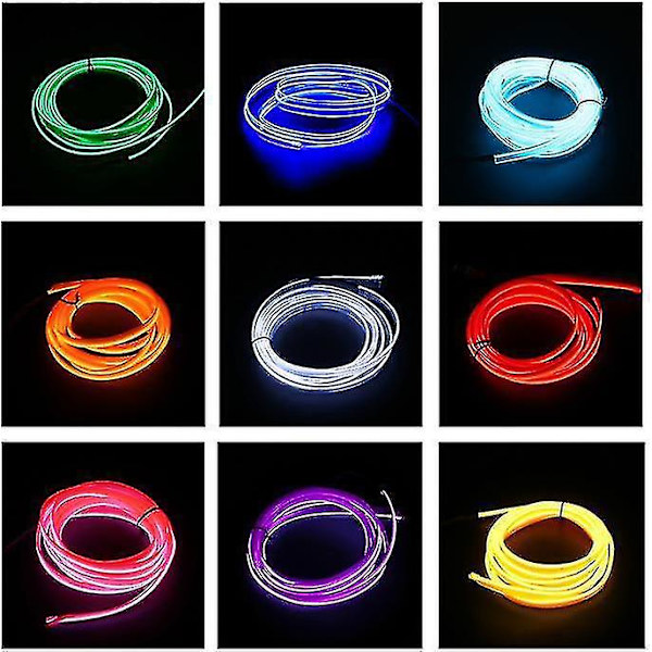5m Bilinredning Tillbehör Atmosfär Lampa Kallt Ljus Linje Diy Dekorativ Instrumentpanel Konsol Auto Led Ambient Ljus Red 2 meters