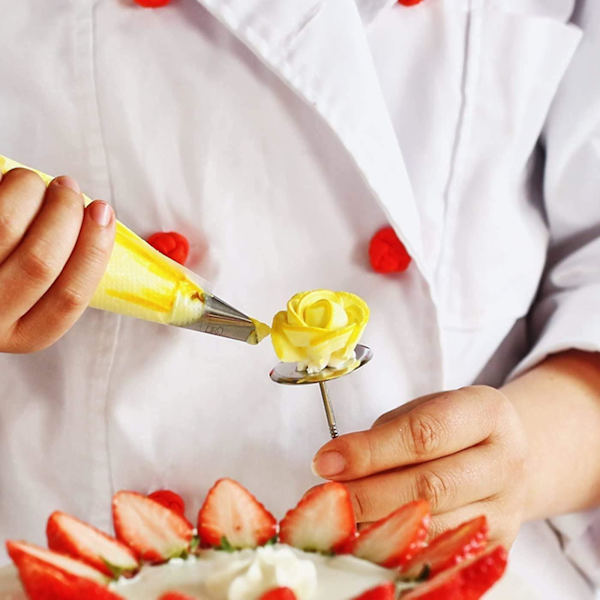 Kage Blomster Søm Blomster Løfter Til Dekoration, rustfrit stål Bageværktøj Til Glasur Blomster Dekoration