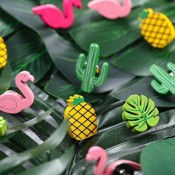 Træ Tegnestifter Flamingo Ananas Kaktus Palmeblad Tegnestifter Dekorative Tegnestifter Søde Tegnestifter (30 stk)