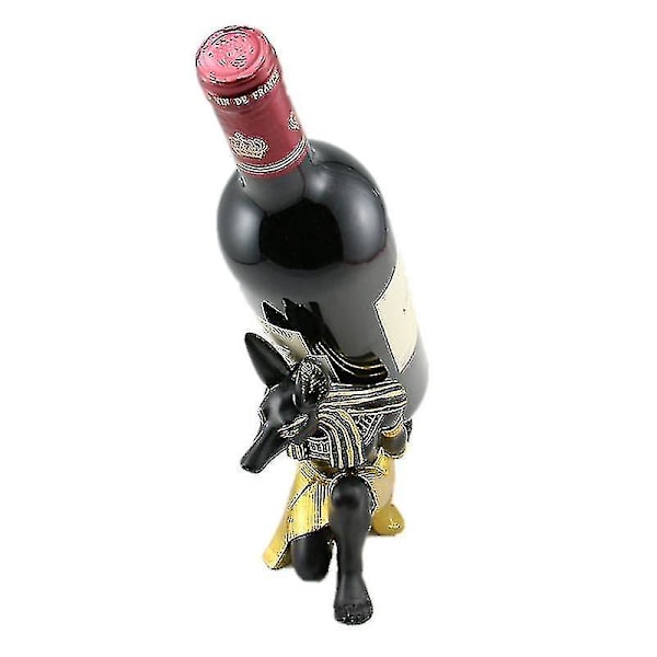 Resin Egypten Anubis Gud Vinreol Figur Hund Gud Vinholder Dyr Vintage Hjem Kreativt Håndværk |mt