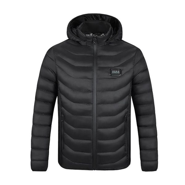Lämmitetty takki, 23 lämmitysaluetta sisältävä hupullinen lämmin takki 3XL