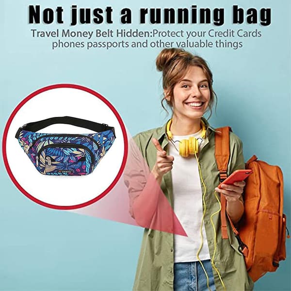 Herr- och damväskor, crossbody-väskor, enfärgade, stora kapacitet, åtsittande, cykel- och löparsportväskor blue