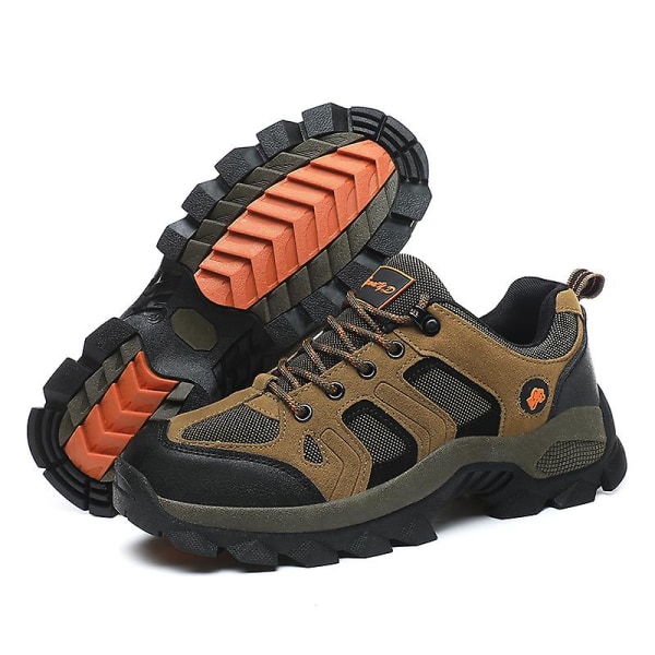Mænds Sneakers Lavt Skovandstøvler Til Udendørs Vandring Trekking Gåture 102 Brown EU 37