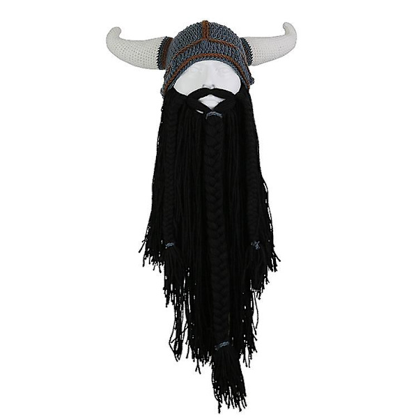 Herrar Barbarian Beanie, Halloween Viking Skäggmössor Stickade Mössor style 3