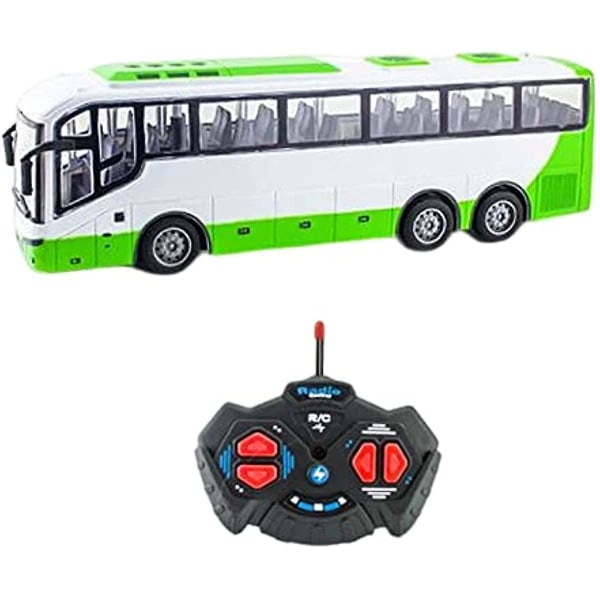 130 Fjernstyrt Bil Realistiske Lys Radiostyrt Maskin Leker Elektronisk Lastebil Rc Skolebuss For Barn Gutter Bursdagsgaver Grønn Blue