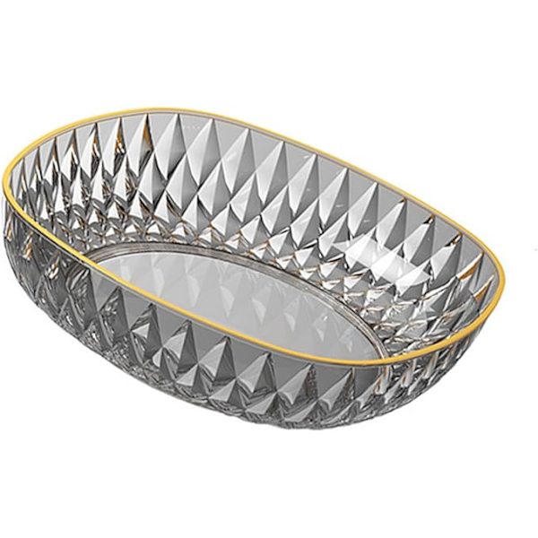 Rund Frugttallerken, Moderne Moderigtigt Design Snackbakke til Sofabord i Stuen, Plastmateriale