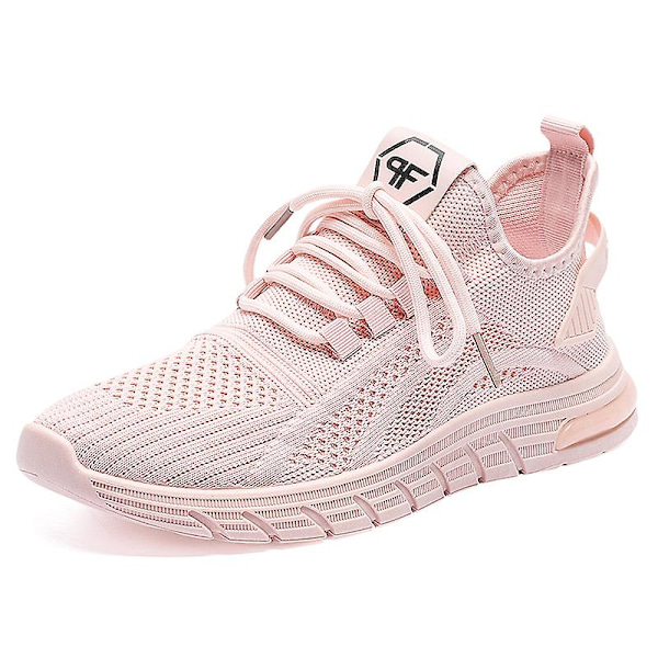 Dame Sneakers Åndbare Flyvende Vævede Løbesko Fra7701 Pink EU 41